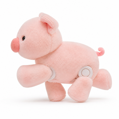 Running Pink Pig Plush