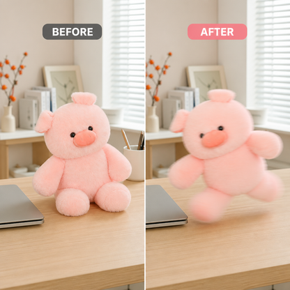 Running Pink Pig Plush